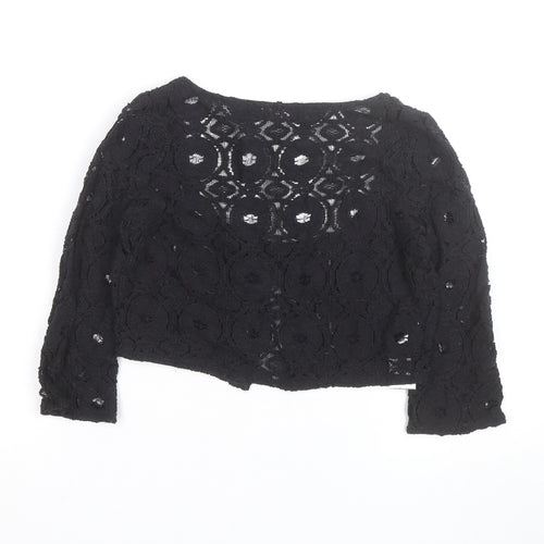 Marcelino Women Black Lace Cropped Blouse Size 12