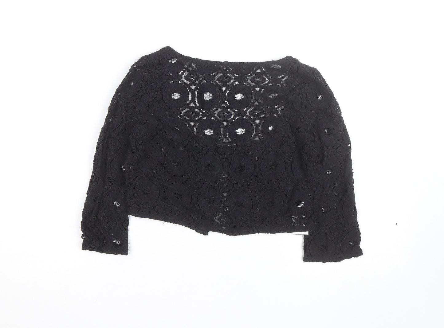 Marcelino Women Black Lace Cropped Blouse Size 12