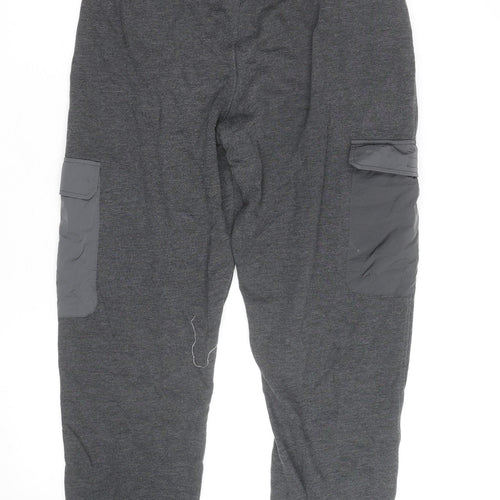 Firetrap Men's Grey Jogger Cargo Sweatpants M Elastic Waist Pockets