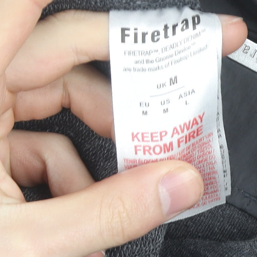 Firetrap Men's Grey Jogger Cargo Sweatpants M Elastic Waist Pockets