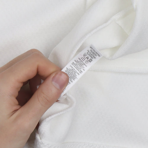 Dunnes White Long Sleeve Open Cardigan Sweatshirt Size 16