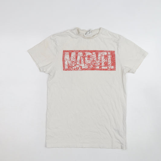 Marvel White XS Women's Short Sleeve Crew Neck T-Shirt