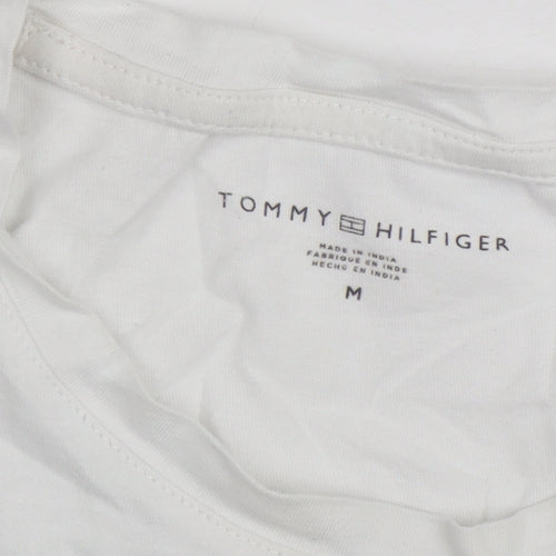 Tommy Hilfiger Women's White Cotton Crew Neck T-Shirt Size M