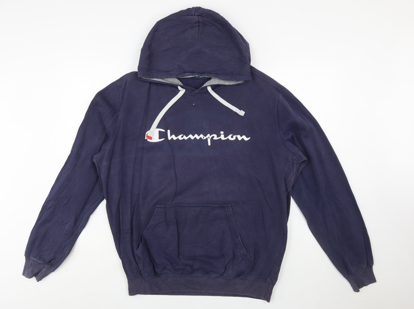 Champion Men's Blue Pullover Hoodie XL Fleece Logo Sportswear