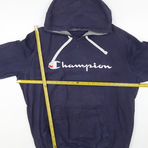 Champion Men's Blue Pullover Hoodie XL Fleece Logo Sportswear