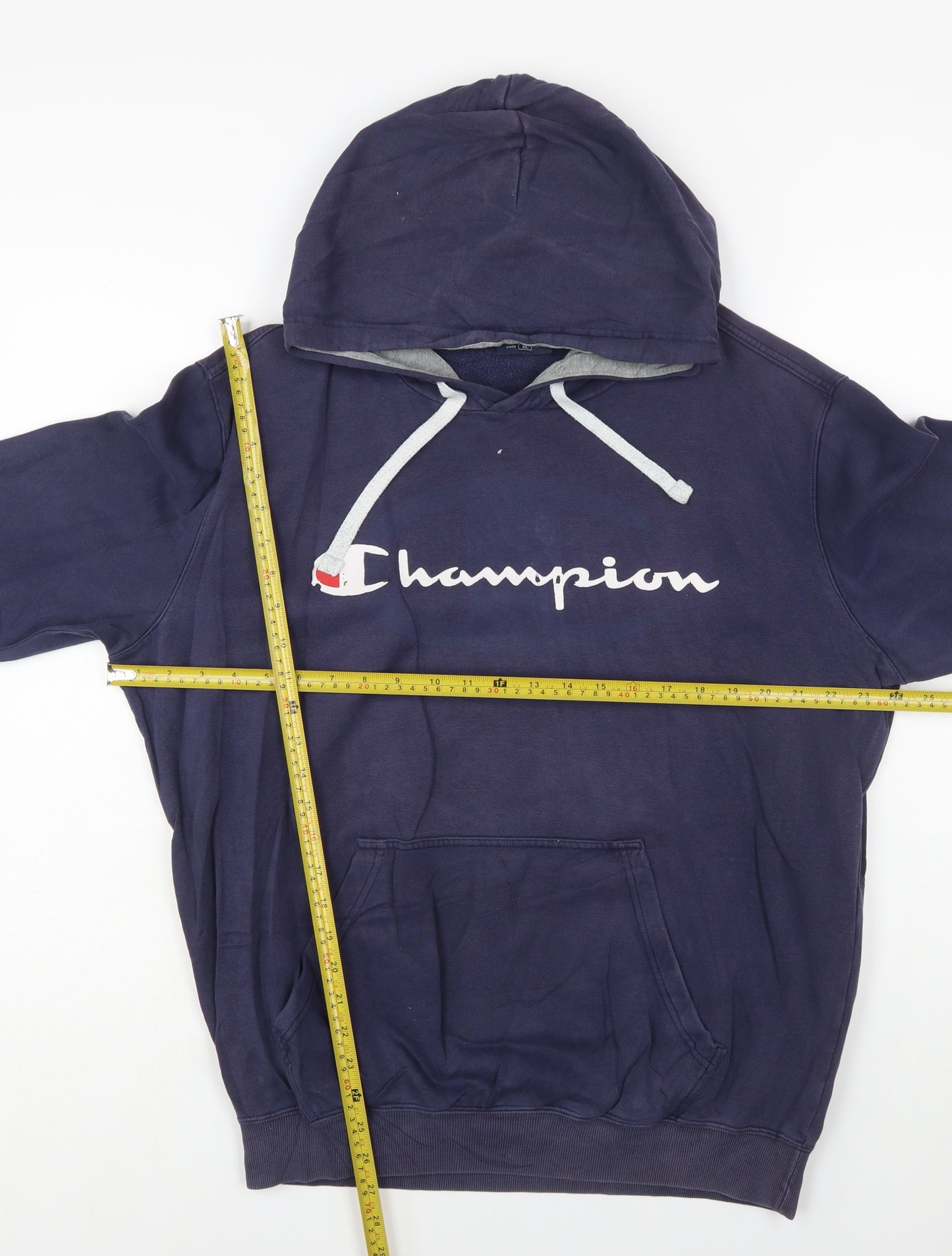 Champion Men's Blue Pullover Hoodie XL Fleece Logo Sportswear