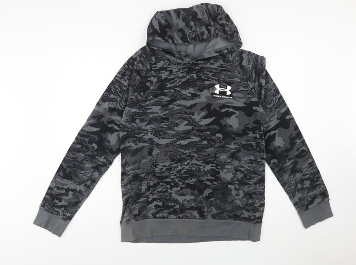 Under Armour Boys Grey Camouflage Pullover Hoodie Size XL 158-170cm