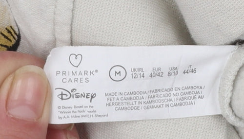 Disney Winnie the Pooh Beige Floral Sweatshirt Women M Primark