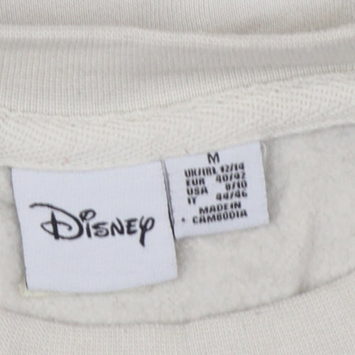 Disney Winnie the Pooh Beige Floral Sweatshirt Women M Primark