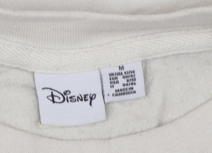 Disney Winnie the Pooh Beige Floral Sweatshirt Women M Primark