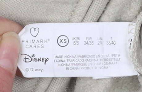 Disney Primark Women Beige Mickey Mouse Pullover Hoodie XS