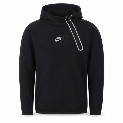 Nike Men’s Black Small Hooded Sweatshirt with 1/4 Zip and Logo Print