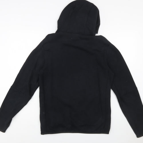 Nike Men’s Black Small Hooded Sweatshirt with 1/4 Zip and Logo Print