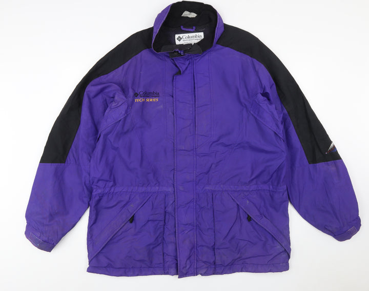 Columbia Men's Purple Tech Series Waterproof Parka Jacket L