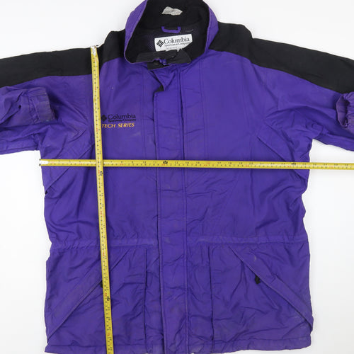 Columbia Men's Purple Tech Series Waterproof Parka Jacket L