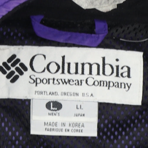 Columbia Men's Purple Tech Series Waterproof Parka Jacket L