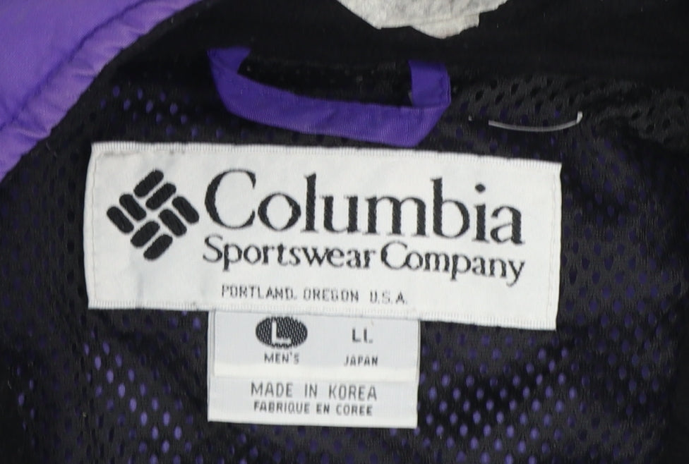 Columbia Men's Purple Tech Series Waterproof Parka Jacket L