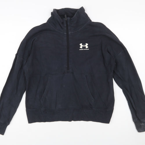 Under Armour Women's Black Small 1/2 Zip Pullover Sweatshirt