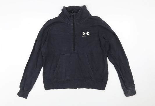 Under Armour Women's Black Small 1/2 Zip Pullover Sweatshirt