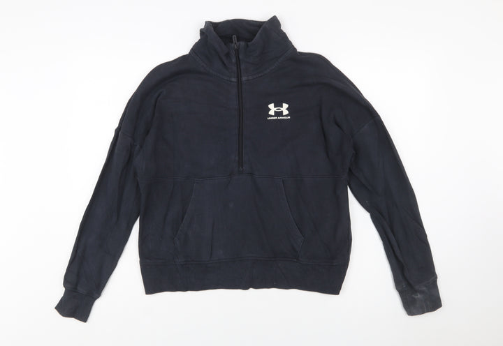 Under Armour Women's Black Small 1/2 Zip Pullover Sweatshirt