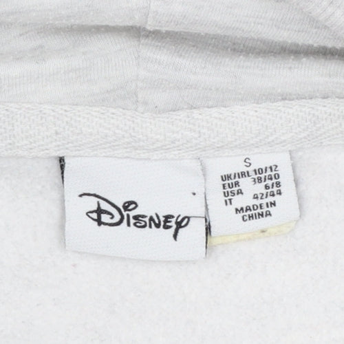 Disney Women Grey Mickey Mouse Pullover Hoodie Size 10/12