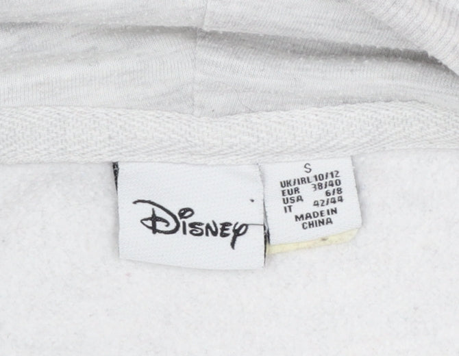 Disney Women Grey Mickey Mouse Pullover Hoodie Size 10/12