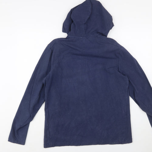 Nike Mens Blue Full Zip Hooded Sports Hoodie Size M