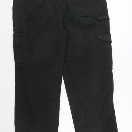 Dickies Men’s Black Cargo Work Trousers 30R Cotton Blend