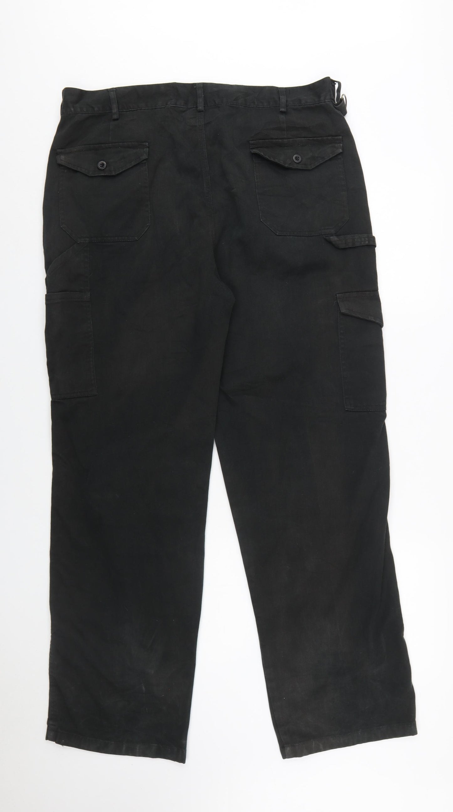 Dickies Men’s Black Cargo Work Trousers 30R Cotton Blend