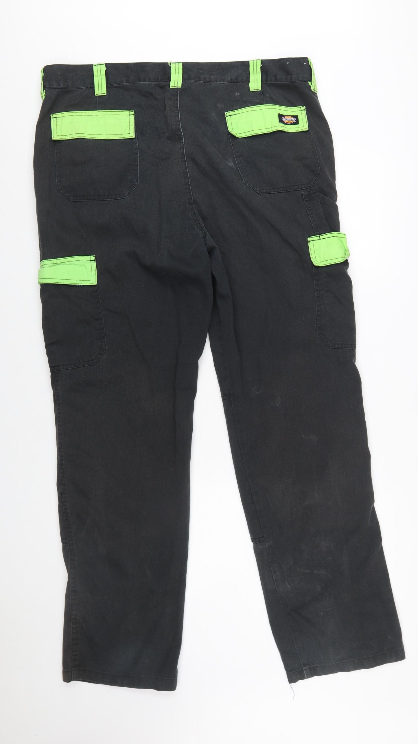 Dickies Men’s Black Cargo Work Trousers L 40in Waist Cotton Blend