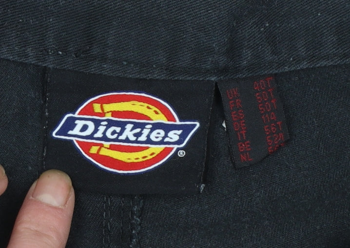 Dickies Men’s Black Cargo Work Trousers L 40in Waist Cotton Blend
