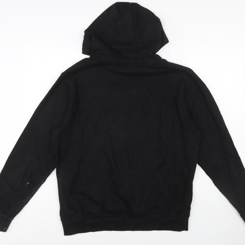 Fila Men's Black Pullover Hoodie M Logo Graphic Sweatshirt