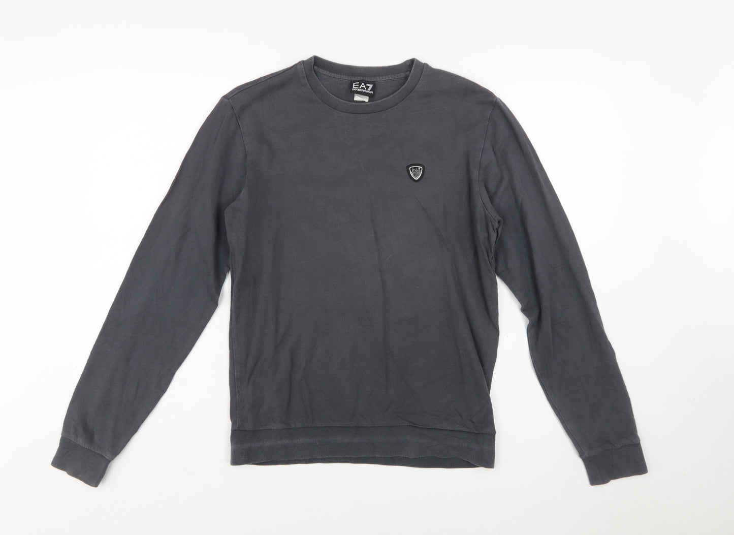 Emporio Armani EA7 Men's Grey Cotton Crew Neck Sweatshirt S