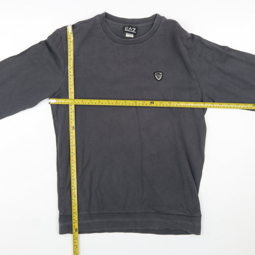 Emporio Armani EA7 Men's Grey Cotton Crew Neck Sweatshirt S