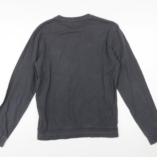 Emporio Armani EA7 Men's Grey Cotton Crew Neck Sweatshirt S