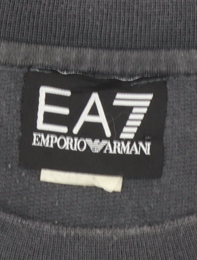 Emporio Armani EA7 Men's Grey Cotton Crew Neck Sweatshirt S
