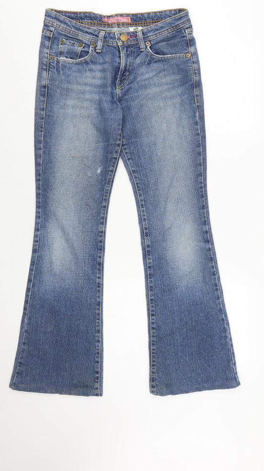 Levi's Women Blue 518 Superlow Bootcut Denim Jeans M Slim Fit