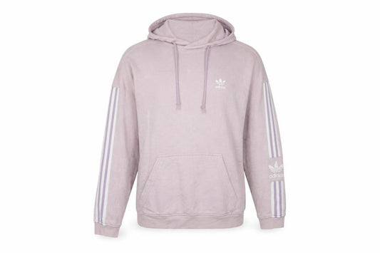 Front view of Adidas women’s mauve hoodie m pullover cotton blend hooded sweatshirt