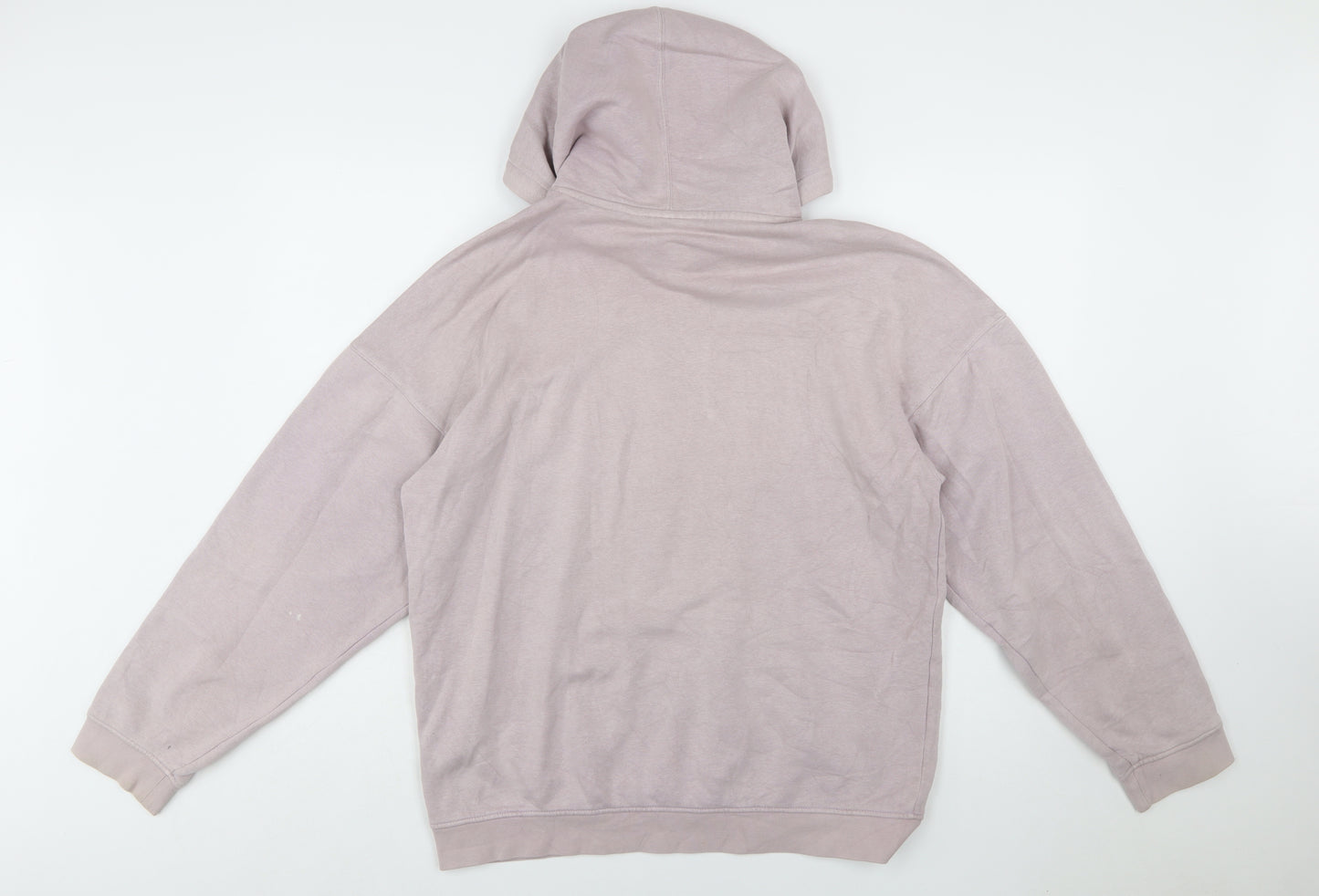 Adidas Womens Mauve Hoodie M Pullover Cotton Blend Hooded Sweatshirt