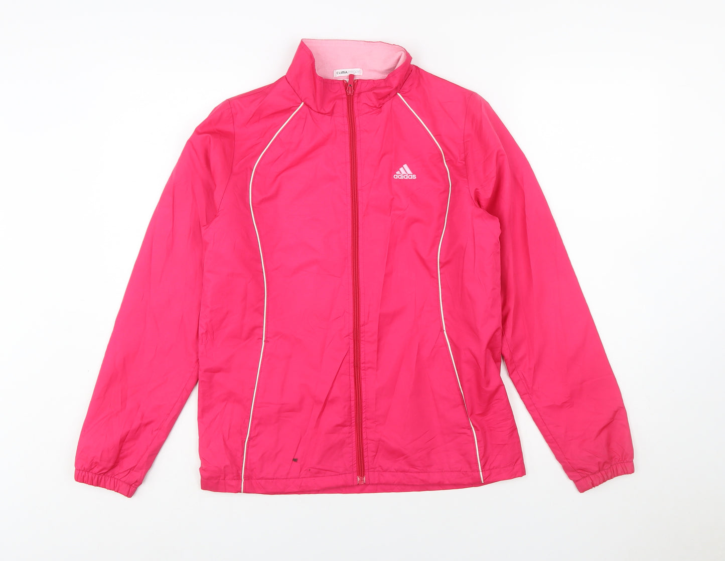 Adidas Women's Pink ClimaProof Windbreaker Jacket Size 8