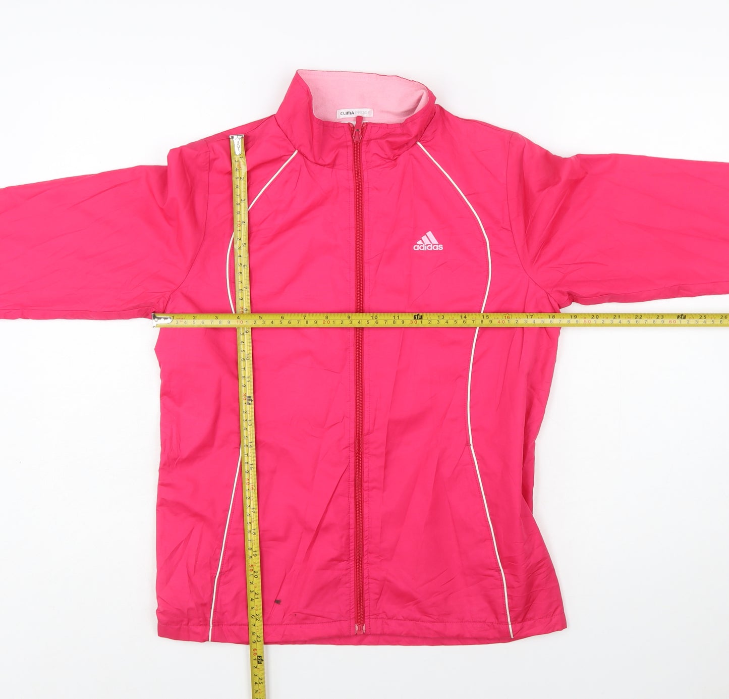 Adidas Women's Pink ClimaProof Windbreaker Jacket Size 8