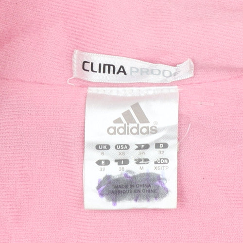 Adidas Women's Pink ClimaProof Windbreaker Jacket Size 8