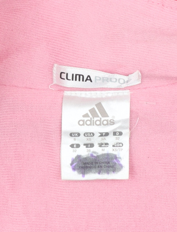 Adidas Women's Pink ClimaProof Windbreaker Jacket Size 8