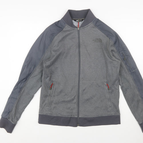 The North Face Men's Grey Full Zip Fleece Sweatshirt S