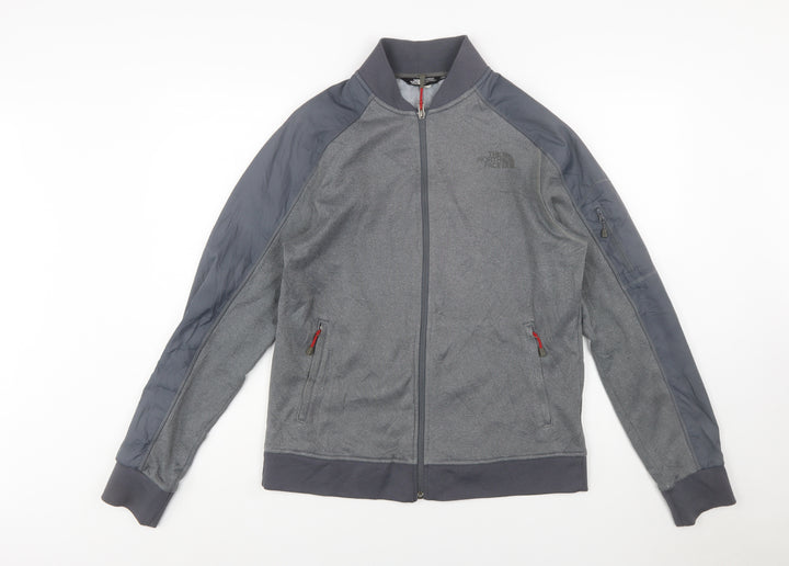 The North Face Men's Grey Full Zip Fleece Sweatshirt S