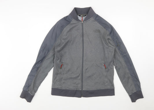 The North Face Men's Grey Full Zip Fleece Sweatshirt S