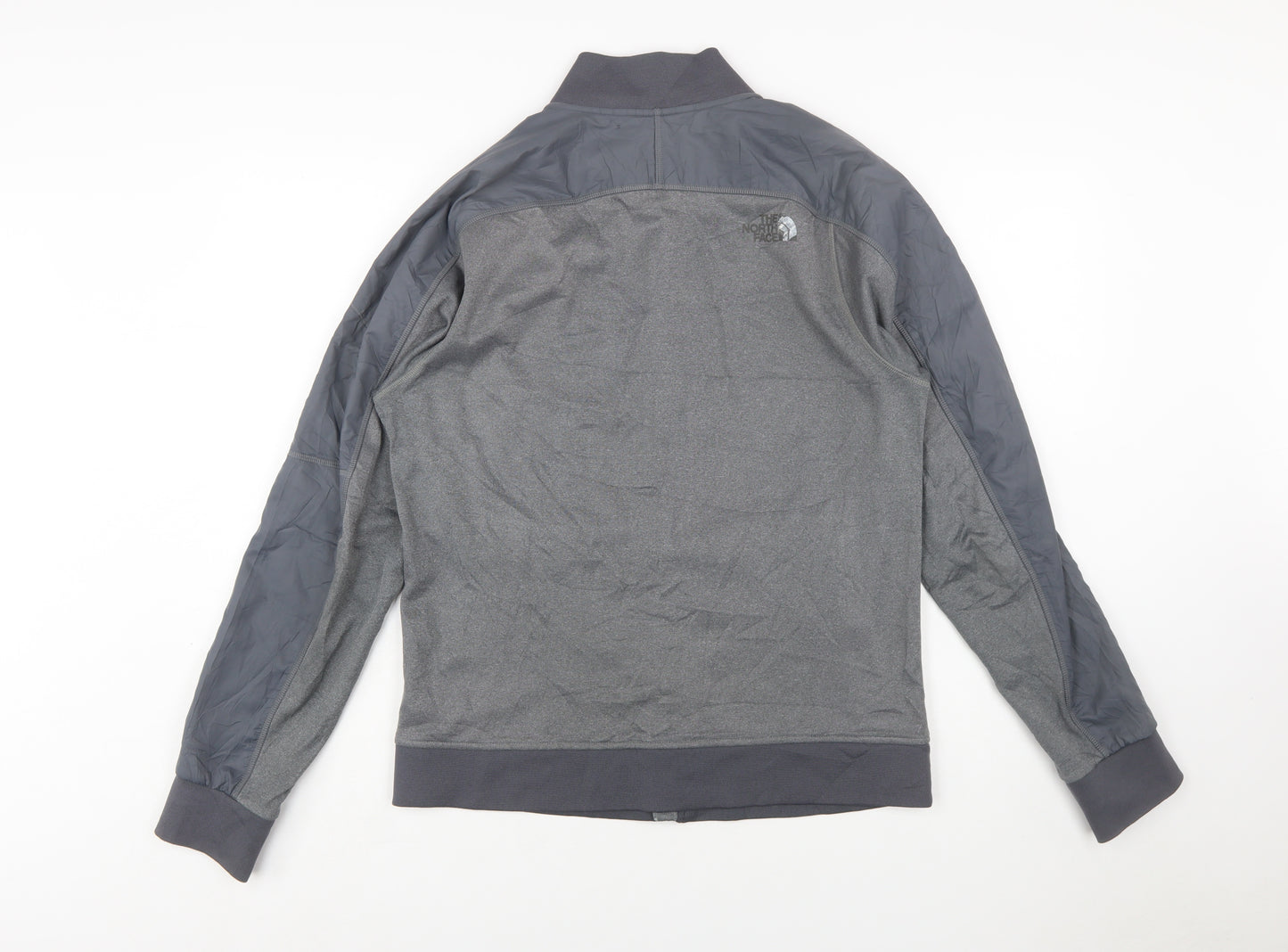 The North Face Men's Grey Full Zip Fleece Sweatshirt S