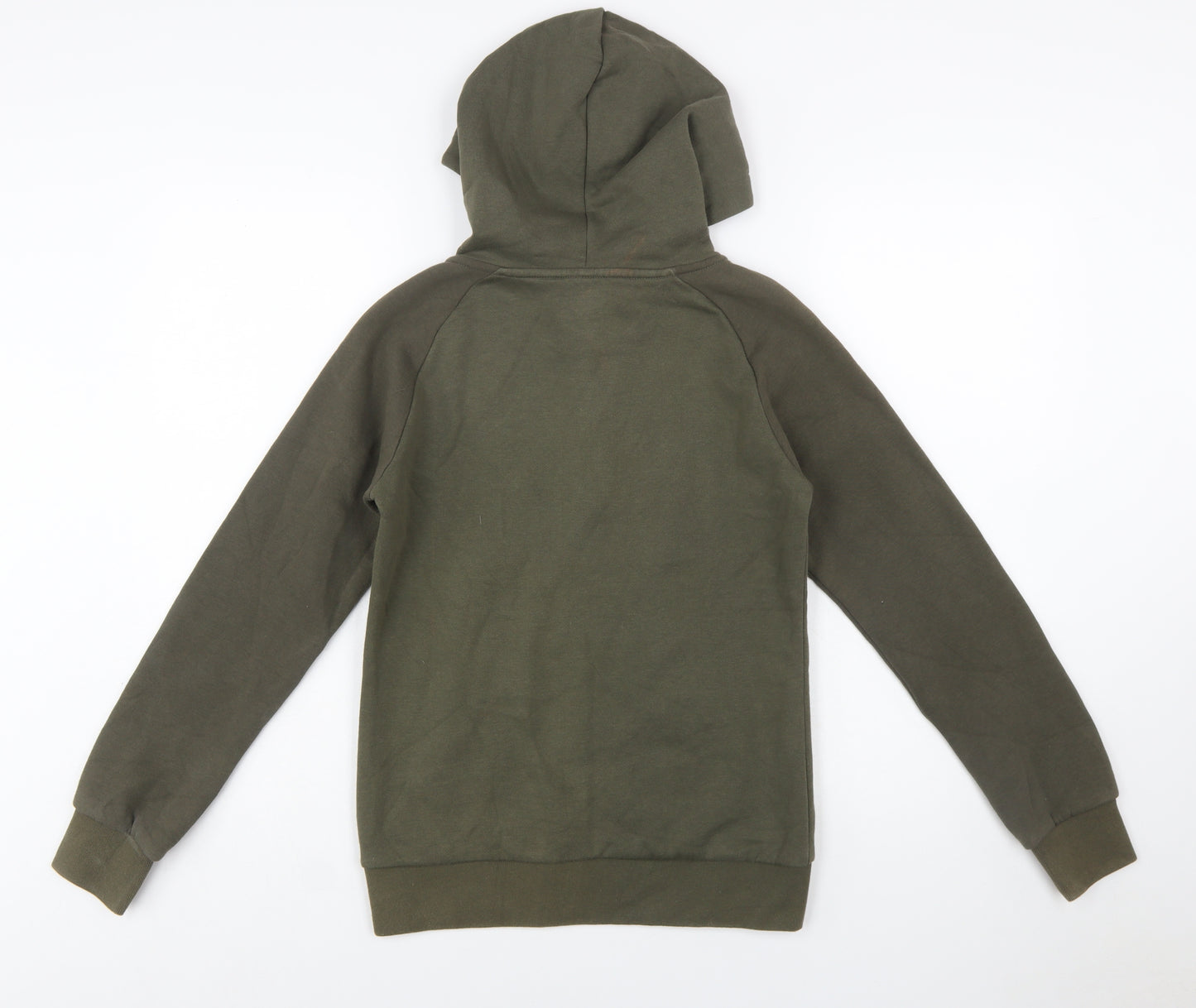 Kappa Women's Green Henley Hoodie UK 8 Cotton Blend Leeds United Style