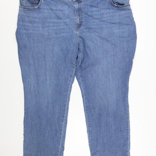 Lee Womens Blue Plus Petite Relaxed Straight Leg Mid Rise Jeans 26W