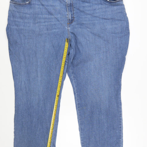 Lee Womens Blue Plus Petite Relaxed Straight Leg Mid Rise Jeans 26W